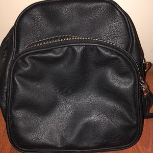 Black mini backpack